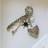 Shein Silver Heart-Shaped Vintage Key Shell Bag Charms - Y2K
