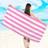 Shein 1pc Simple Striped Beach Towel, Extra Large Microfiber Quick Dry Water Absorbent Beach Towel, Anti-Sand Beach Blanket, Suitable For Travel, Swimming Pool, Yoga, Gym, Beach, Holiday Essentials (Single-Sided Printed) Towel Pink (150x75cm)