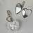 Shein Lace Heart Bow Decor Mirror Keychain - Y2K