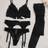 Shein Women's Sexy Solid Color Lace Lingerie Set - Including Bra