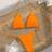 Shein Soft Solid Color Strappy Halter Backless Party Spaghetti Strap Bikini Set - Orange
