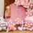 Shein 5pcs Set 18 Pink Circular Flower Shaped Aluminum Foil Balloon