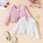 Shein Young Girl Plain Solid Color Long Sleeve Knitted Cardigan - Spring/Summer