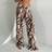 Shein Zebra Print Low Waist Wide Leg Beach Pants - Spring/Summer