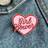 Shein Elegant Girl Power Pink Heart Shaped Enamel Pin - Fashionable