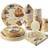 Shein Pirate Treasure Map 25 Guests 1-Time Use Disposable Plates Napkins And Cups Set