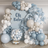 Shein Blue Balloon Garland Arch Set Misty Blue White Sand