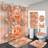 Shein Mother's Day Spring Decoration Peach Blossom Shiny 1/4 Piece Home Decor Shower Curtain Set, Includes Shower Curtain With 12 Hooks, Anti-Slip Bath Mat, U-Shaped Toilet Lid Cover, Toilet Seat Cover, Bathroom Decor Summer Bathroom Accessories Back To School