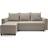 Abakus Direct Oslo Reversible Corner Khaki Sofa 225cm 3 Seater