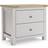 Dunelm Olney Wide Stone/Natural Bedside Table 40x63cm