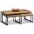 Julian Bowen Brooklyn Brown Nesting Table 60x120cm 3pcs