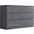 Fwstyle Stora Grey Gloss Chest of Drawer 120x77cm