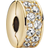 Pandora Pavé Clip Charm - Gold/Transparent