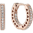 Pandora Pavé Heart Hoop Earrings - Rose Gold/Transparent