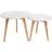 LPD Furniture Harlow White Nesting Table 2pcs