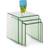 Julian Bowen Amalfi Transparent Nesting Table 43x43cm 3pcs