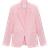 Mango Boreli Linen Suit Blazer - Light Pink