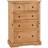 SECONIQUE Corona Distressed Waxed Pine Chest of Drawer 92x131cm
