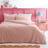 Dunelm Phoebe Scallop Duvet Cover Pink (200x200cm)
