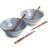 Japansk ramen skålsæt, 6 dele, komplet Suppeskål 22cm 6stk