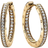 Pandora Signature Logo & Pavé Hoop Earrings - Gold/Transparent