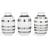 Kähler Omaggio Miniature Silver/White Vas 8cm 3st