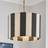 Dunelm Beatrice Stripe Drum Lamp - Black Shade ∅ 30cm
