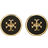 Tory Burch Kira Circle Stud Earring - Gold/Black