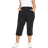 Yours Curve Elasticated Cool Cotton Cropped Trousers - Black