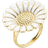 Lund Copenhagen Daisy Ring - Gold/White