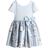 H&M Flared Skirt Dress - Light Blue/Kittens (0922706055)