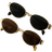 Shein 2 Pairs Vintage Bohemian Metallic Oval Frame Fashion Glasses Color Blocking Boho Vacay Vibes