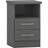 SECONIQUE Nevada 3D Effect Grey Bedside Table 40x40cm