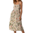 Roman Floral Print Button Down Sun Dress - Ivory