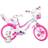 Dino Bikes Flappy 16" 27cm - White/Pink Kids Bike