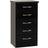 SECONIQUE Nevada 5 Narrow Black Gloss Chest of Drawer 50x93cm