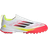 adidas Kid's F50 League Laceless TF Football Boots - Cloud White/Core Black/Solar Yellow