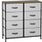Homcom Industrial Bedroom Dresser Grey Chest of Drawer 81.5x81.5cm