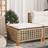 vidaXL Haveskammel Med Hynde 63.5x56x32 Cm Polyrattan Beige Havebænk