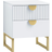 Homcom with 2 Drawers Bedside Table 40x40cm