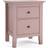 Dunelm Lynton Pink Bedside Table 40x49cm