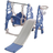 Living and Home Children Toddler Swing & Slide Set with Basketball Hoop 3 in 1