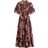 H&M Long Cotton Dress - Pink/Paisley Patterned