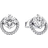 Pandora Sparkling Round Halo Stud Earrings - Silver/Transparent