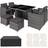 tectake Manhattan - Grey Patio Dining Set, 1 Table incl. 4 Chairs