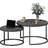 Homcom Round for Living Room Black Nesting Table 78.5cm 2pcs