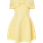 Quiz Lemon Bardot Bow Skater Dress - Yellow