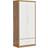 SECONIQUE Seville White High Gloss/Light Oak Effect Veneer Wardrobe 76x180cm