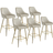 tectake Avane Cream/Gold Bar Stool 108cm 6pcs