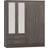 SECONIQUE Nevada Black Wood Grain Wardrobe 154x182.5cm